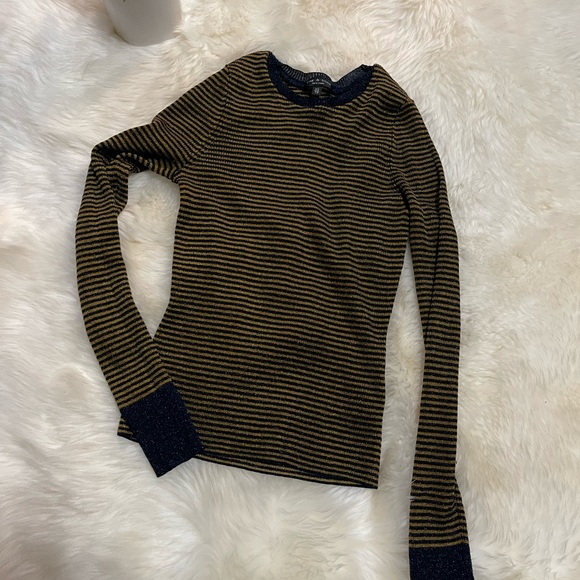 Rag & Bone Raina Metallic Thread Striped
Sweater in Blue Gold - XS gently used - Picture 13 of 13